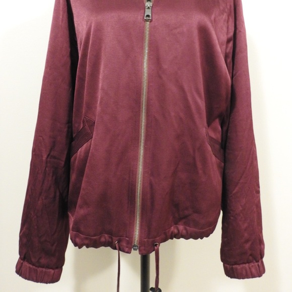 Satin Maroon Jacket - Picture 3 of 3